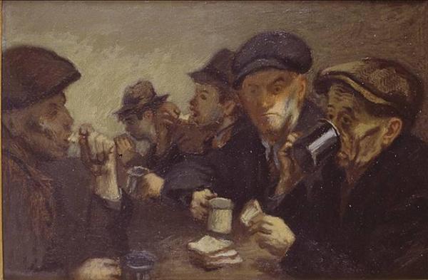 Men At The Mission by Raphael Soyer