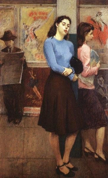 Raphael Soyer Subway Platform