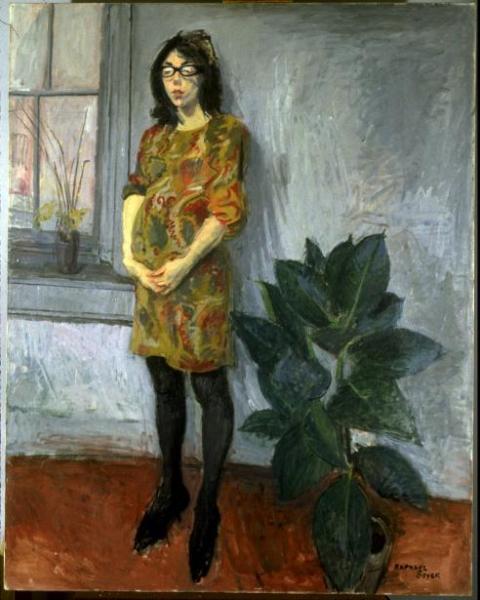 Raphael Soyer Young Woman With Plant