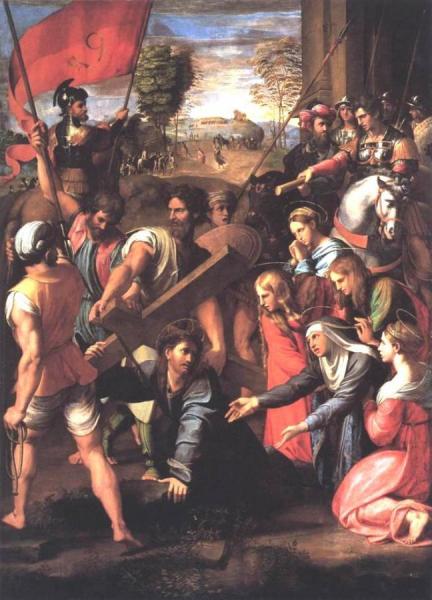 Christ Falls On The Way To Calvary by Raphael