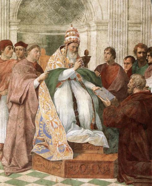 Gregory Ix Approving The Decretals (stanza Della Segnatura) by Raphael