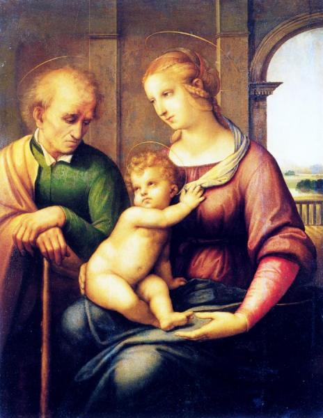 Holy Family With St. Joseph by Raphael