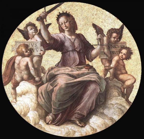 Justice (ceiling Tondo) (stanza Della Segnatura) by Raphael