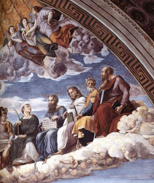 Raphael La Disputa (detail 10) (stanza Della Segnatura)
