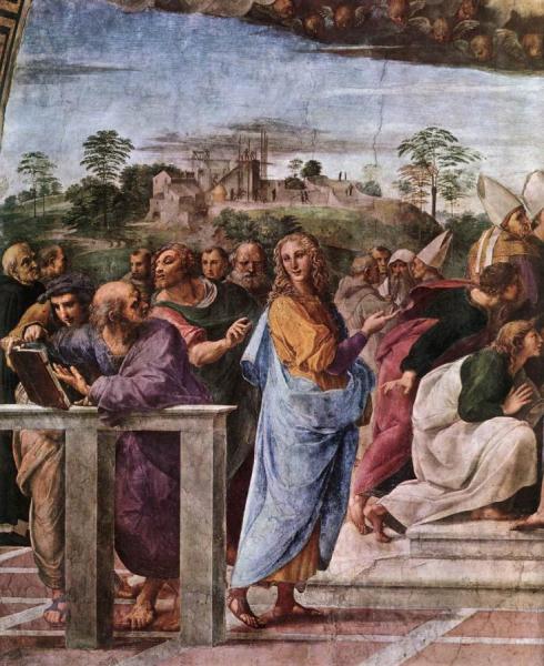 La Disputa (detail 2) (stanza Della Segnatura) by Raphael