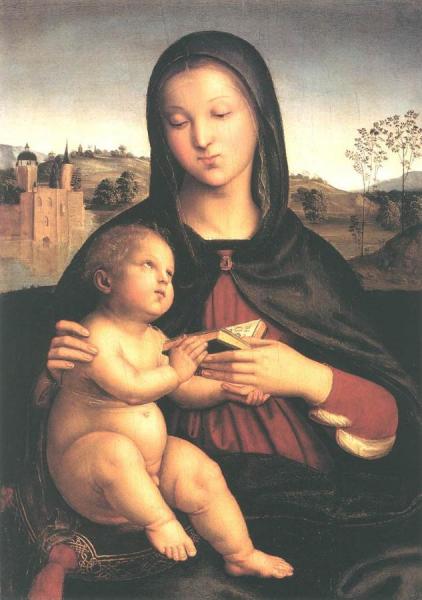 Madonna And Child by Raphael Oil Painting Reproductions