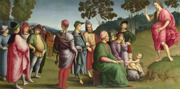 Saint John The Baptist Preaching by Raphael
