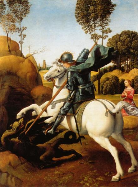 St. George And The Dragon by Raphael