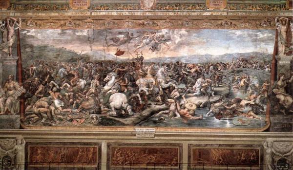 The Battle At Pons Milvius (stanza Di Constantino) by Raphael