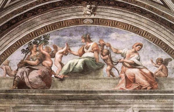 The Cardinal Virtues (stanza Della Segnatura) by Raphael
