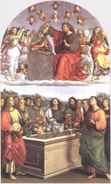 The Crowning Of The Virgin (oddi Altar) by Raphael