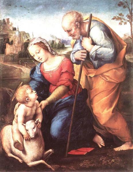 The Holy Family With A Lamb by Raphael