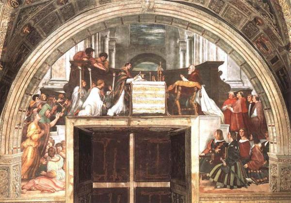 The Mass At Bolsena (stanza Di Eliodoro) by Raphael