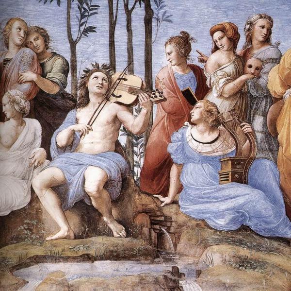 The Parnassus (detail 10) (stanza Della Segnatura) by Raphael