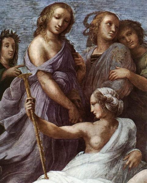 The Parnassus (detail 2) (stanza Della Segnatura) by Raphael