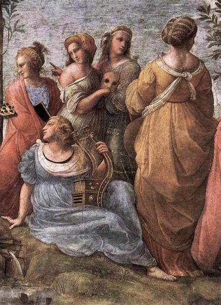 The Parnassus (detail 3) (stanza Della Segnatura) by Raphael