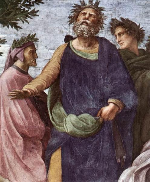 The Parnassus (detail 7) (stanza Della Segnatura) by Raphael
