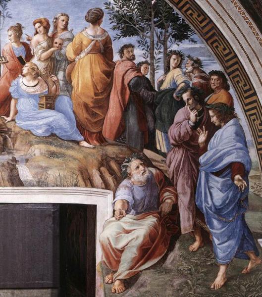 The Parnassus (detail 9) (stanza Della Segnatura) by Raphael