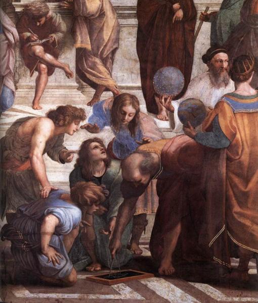 The School Of Athens (detail 3) (stanza Della Segnatura) by Raphael