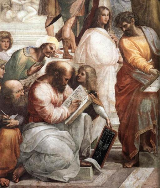 Raphael The School Of Athens (detail 4) (stanza Della Segnatura)