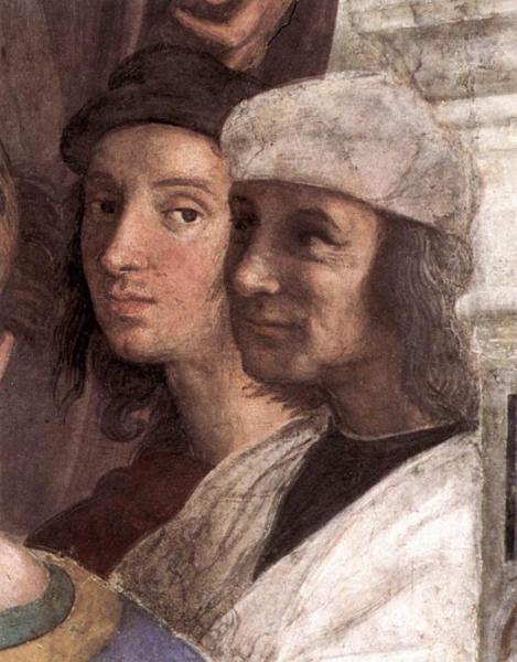 Raphael The School Of Athens (detail 8) (stanza Della Segnatura)