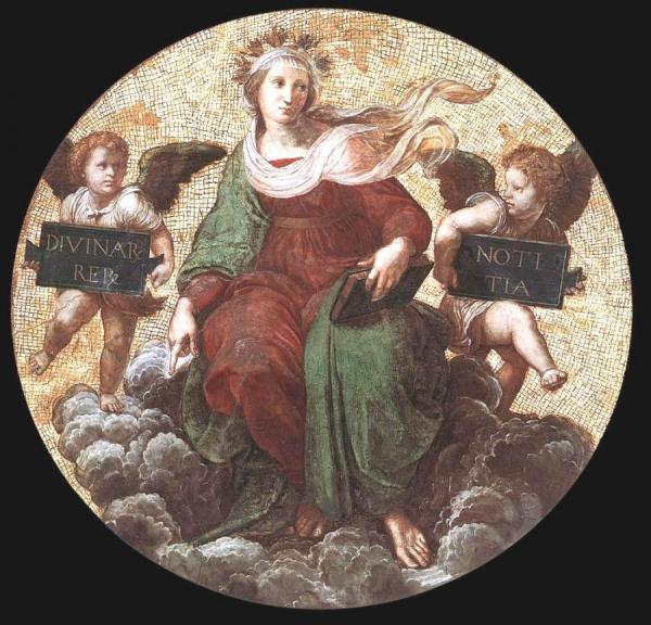 Theology (ceiling Tondo) (stanza Della Segnatura) by Raphael