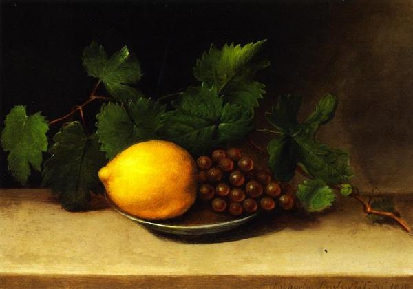 Lemon And Grapes by Raphaelle Peale Oil Painting Reproductions