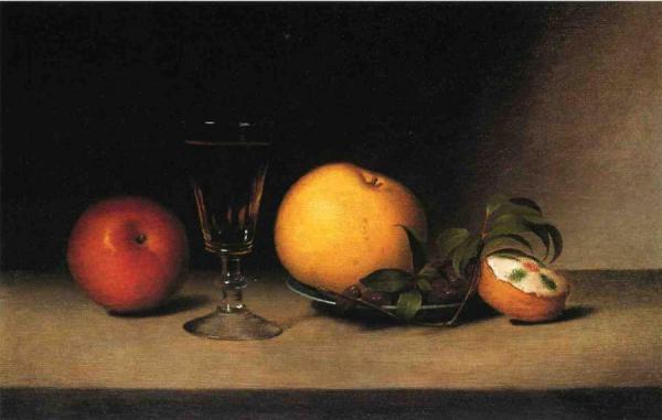Still Life With Apples, Sherry And Tea Cakke by Raphaelle Peale