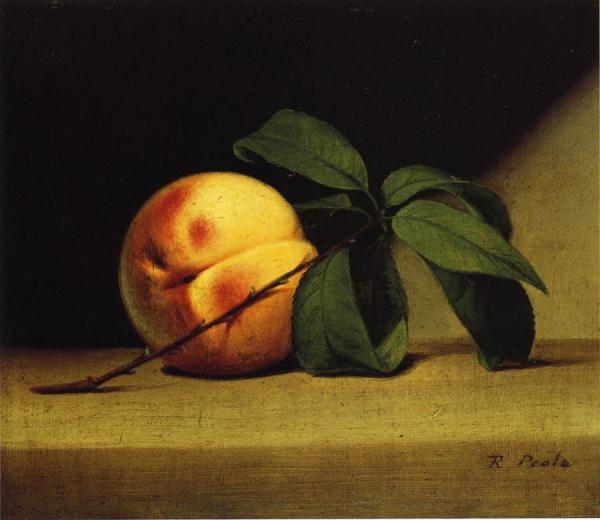 Still Life With Peach by Raphaelle Peale