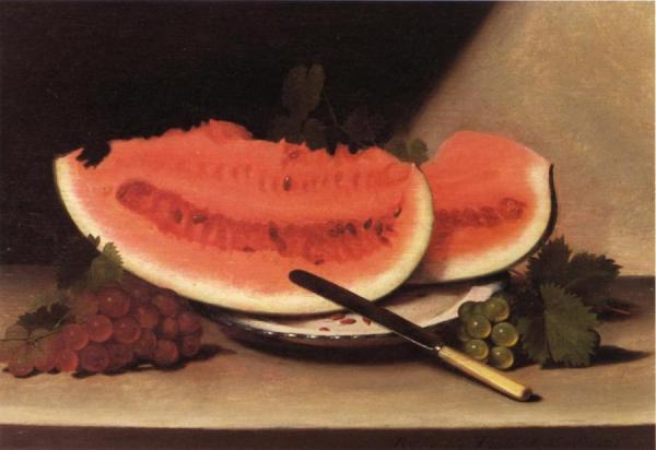 Still Life With Watermelon by Raphaelle Peale