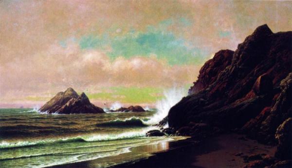 Seal Rocks From Under The Cliffs, San Francisco, California by Raymond Dabb Yelland