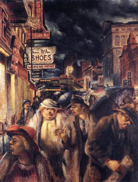 14th Street, 1927 by Reginald Marsh Oil Painting Reproductions