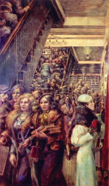 Bmt Fourteenth Street by Reginald Marsh