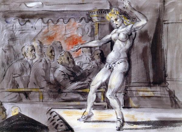 Burlesque Dancer by Reginald Marsh Oil Painting Reproductions