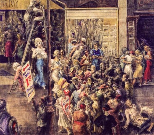 In Fourteenth Street by Reginald Marsh