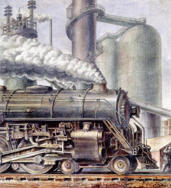 The Locomotive by Reginald Marsh