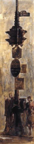 Traffic Post, 14th Street by Reginald Marsh