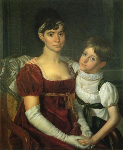 Alida Livingston Armstrong And Daughter by Rembrandt Peale