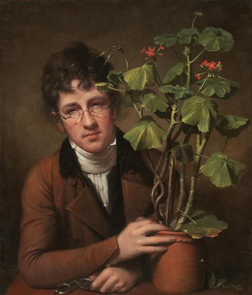 Rubens Peale With A Geranium by Rembrandt Peale