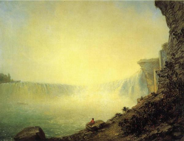 The Canadian Side Of Niagara Falls, Platform Rock by Rembrandt Peale Oil Painting Reproductions