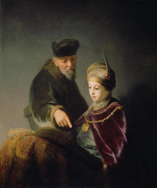 A Young Scholar And His Tutor by Rembrandt Van Rijn