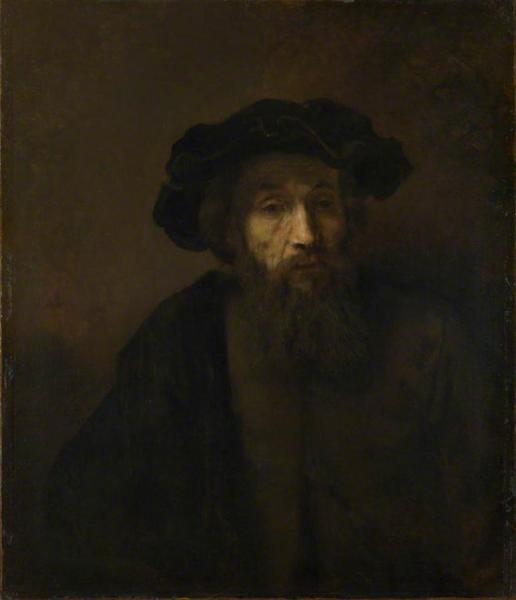 Bearded Man With A Beret by Rembrandt Van Rijn