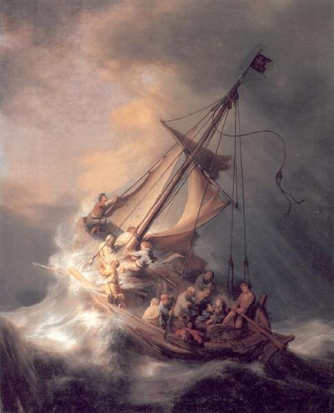 Christ In The Storm by Rembrandt Van Rijn