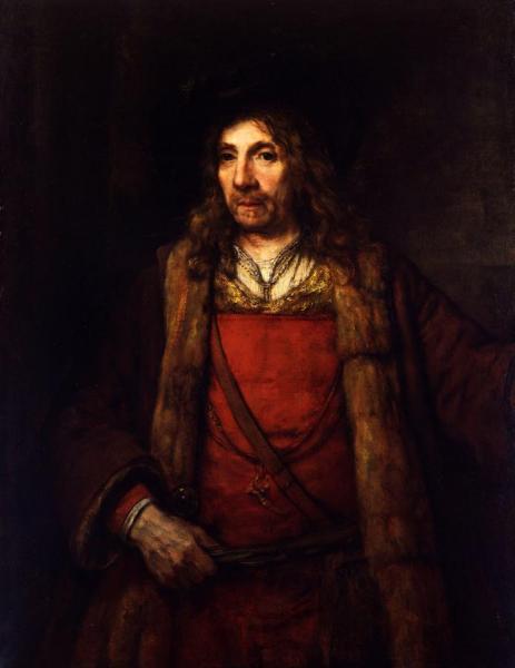 Man In A Fur-lined Coat by Rembrandt Van Rijn