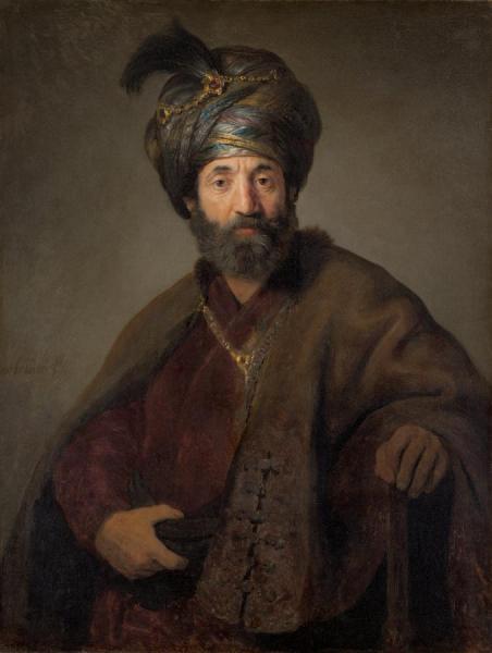 Man In Oriental Costume by Rembrandt Van Rijn