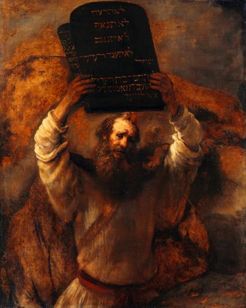Moses Smashing The Tablets Of The Law by Rembrandt Van Rijn Oil Painting Reproductions
