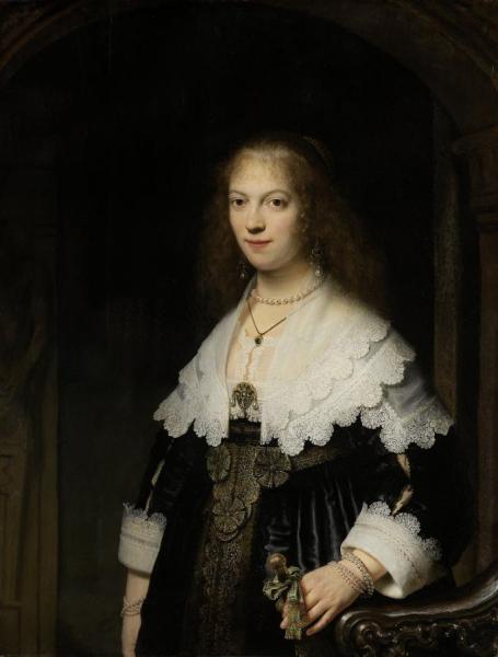 Portrait Of A Woman, Possibly Maria Trip by Rembrandt Van Rijn