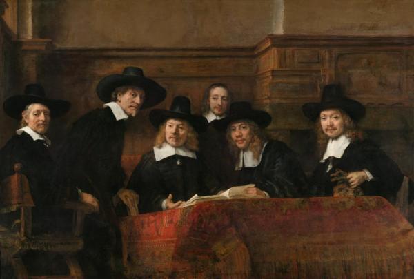Sampling Officials Of The Drapers' Guild by Rembrandt Van Rijn