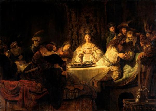 Samson At The Wedding by Rembrandt Van Rijn