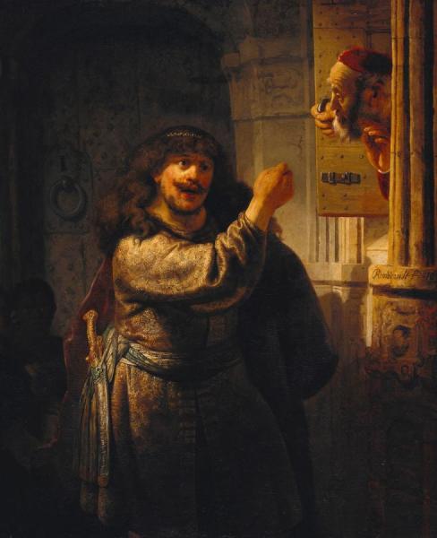 Samson Threatening His Father-in-law by Rembrandt Van Rijn